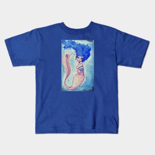 She's a Shy Mermaid Kids T-Shirt